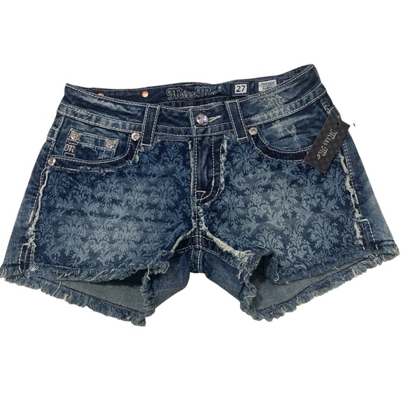 Miss Me size 27 Denim Shorts Frayed Hem New